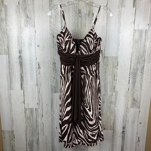A.P.N.Y brown and white zebra print dress Size Med